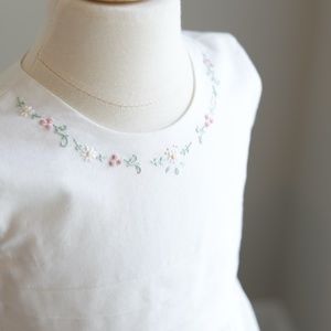 Strasburg White Dress 100% Cotton size 5/6 Special Occasion Flower Girl NWT